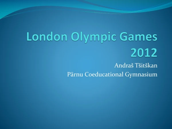 London  Olympic Games  2012