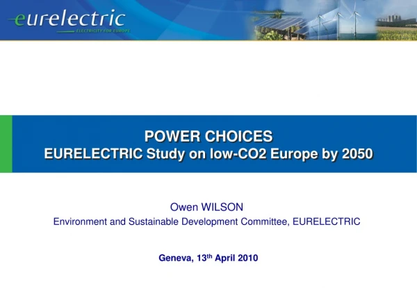 Owen WILSON Environment and Sustainable Development Committee, EURELECTRIC