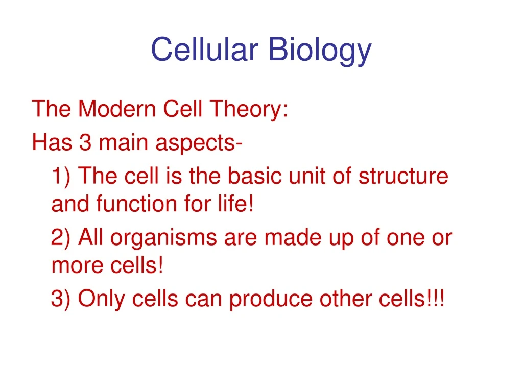 cellular biology