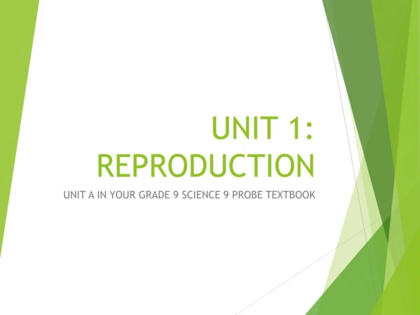 UNIT 1: REPRODUCTION