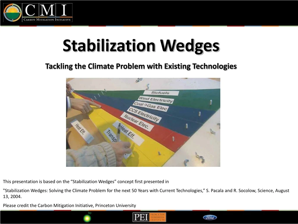 stabilization wedges tackling the climate problem