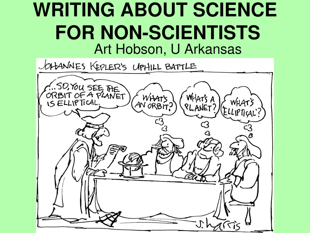 writing about science for non scientists