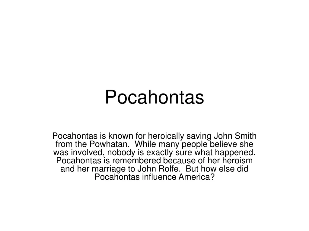 pocahontas