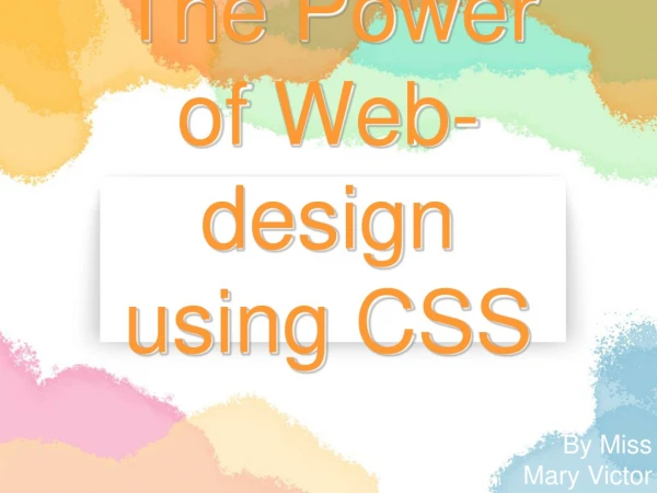 The Power of Web-design using CSS