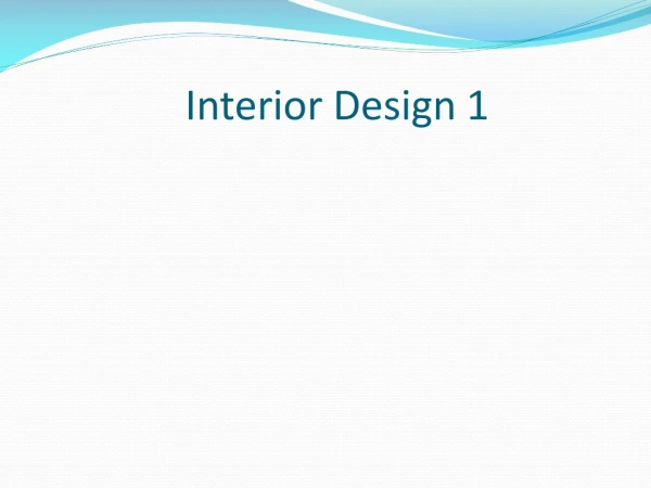 Interior Design 1