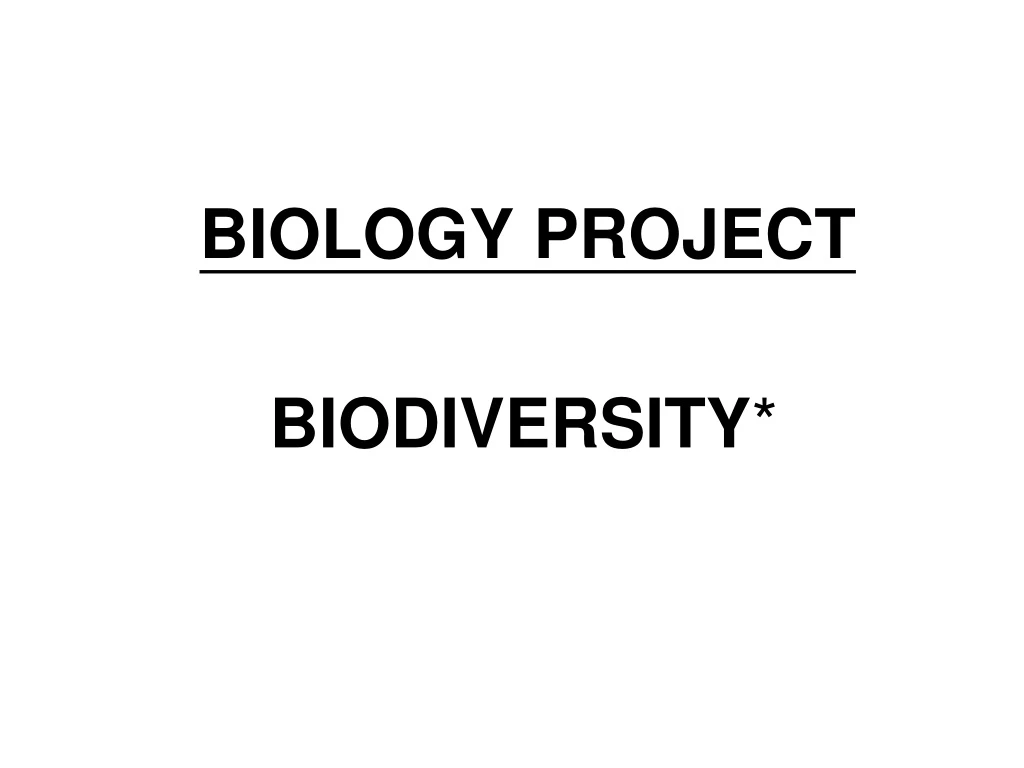 biology project