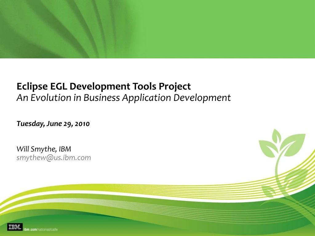 eclipse egl development tools project an evolution in business application development