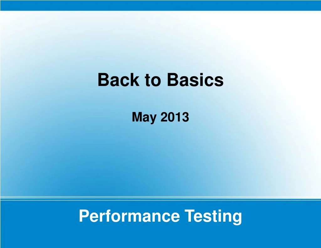 performance testing