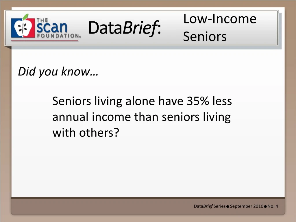 low income seniors