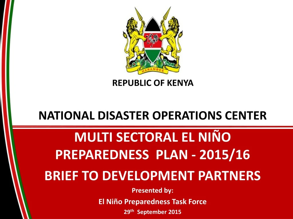 national disaster operations center