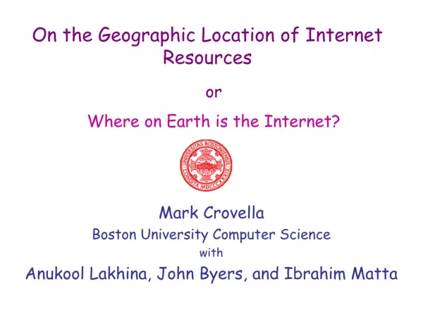 On the Geographic Location of Internet Resources