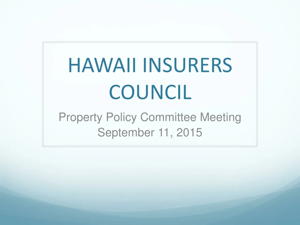 hawaii insurers council