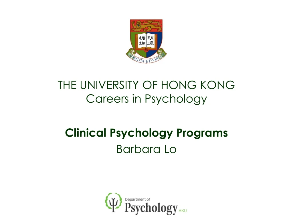 the university of hong kong careers in psychology