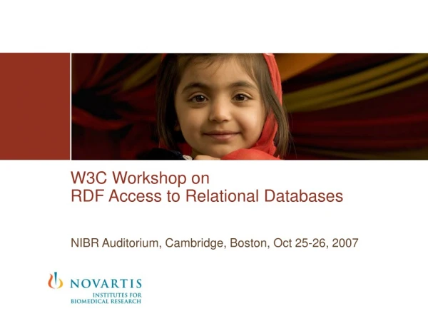W3C Workshop on RDF Access to Relational Databases
