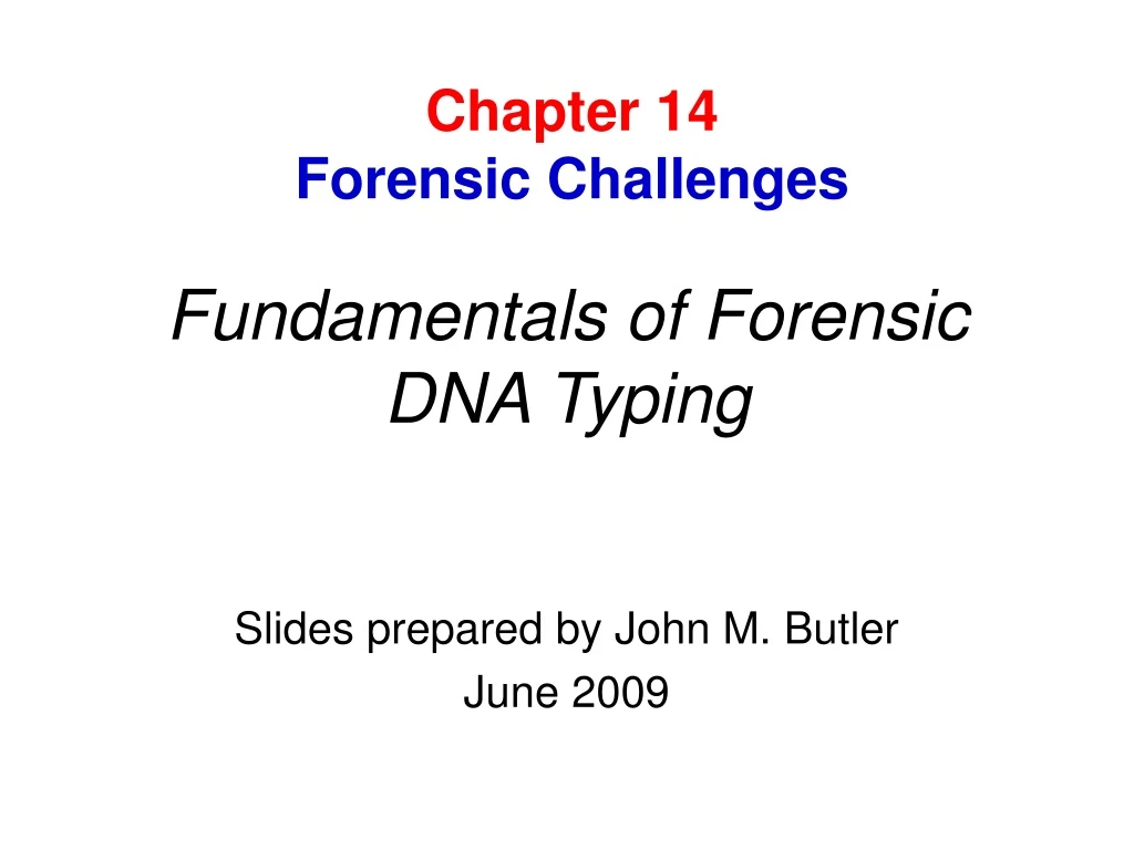 fundamentals of forensic dna typing