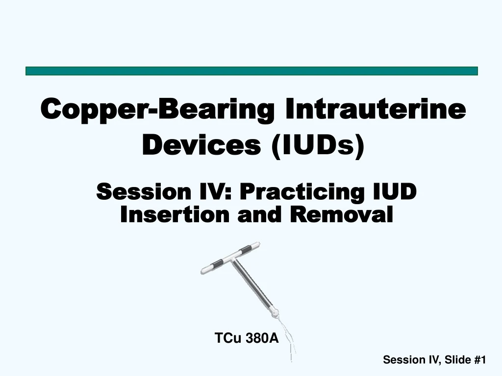 copper bearing intrauterine devices iuds