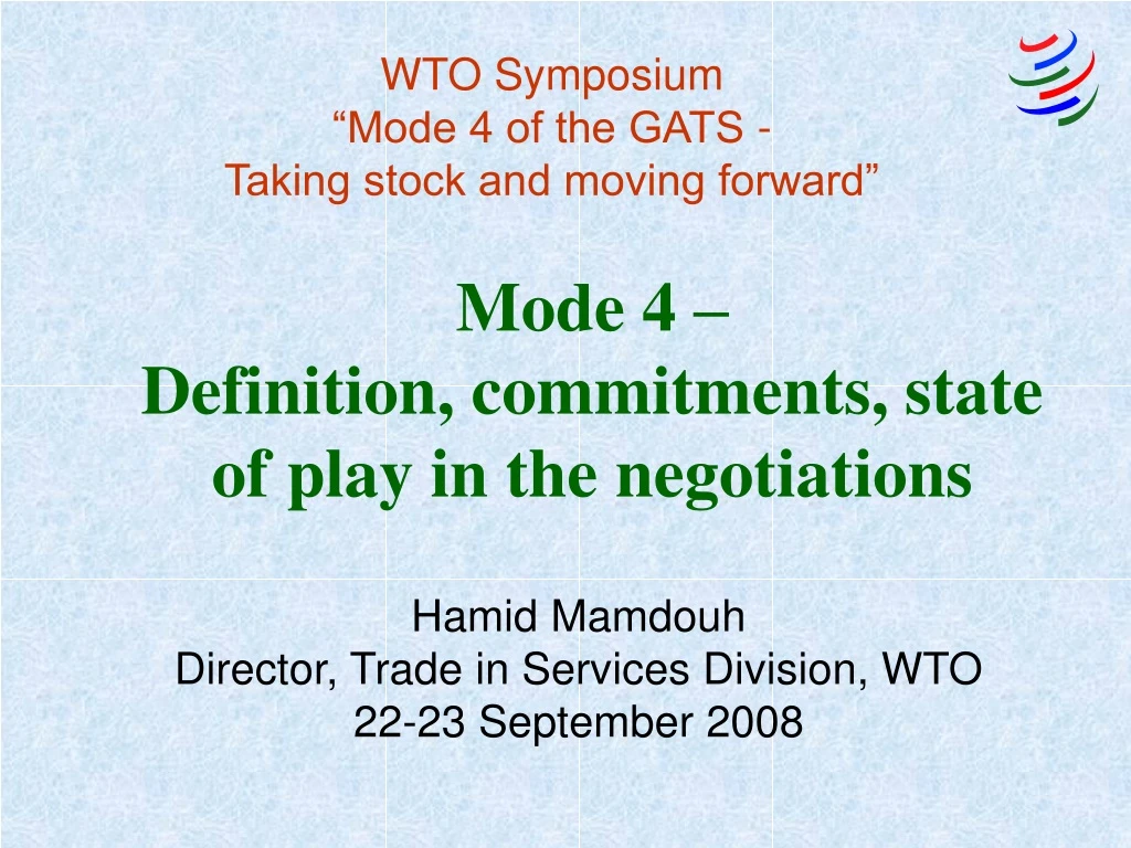 mode 4 definition commitments state of play in the negotiations