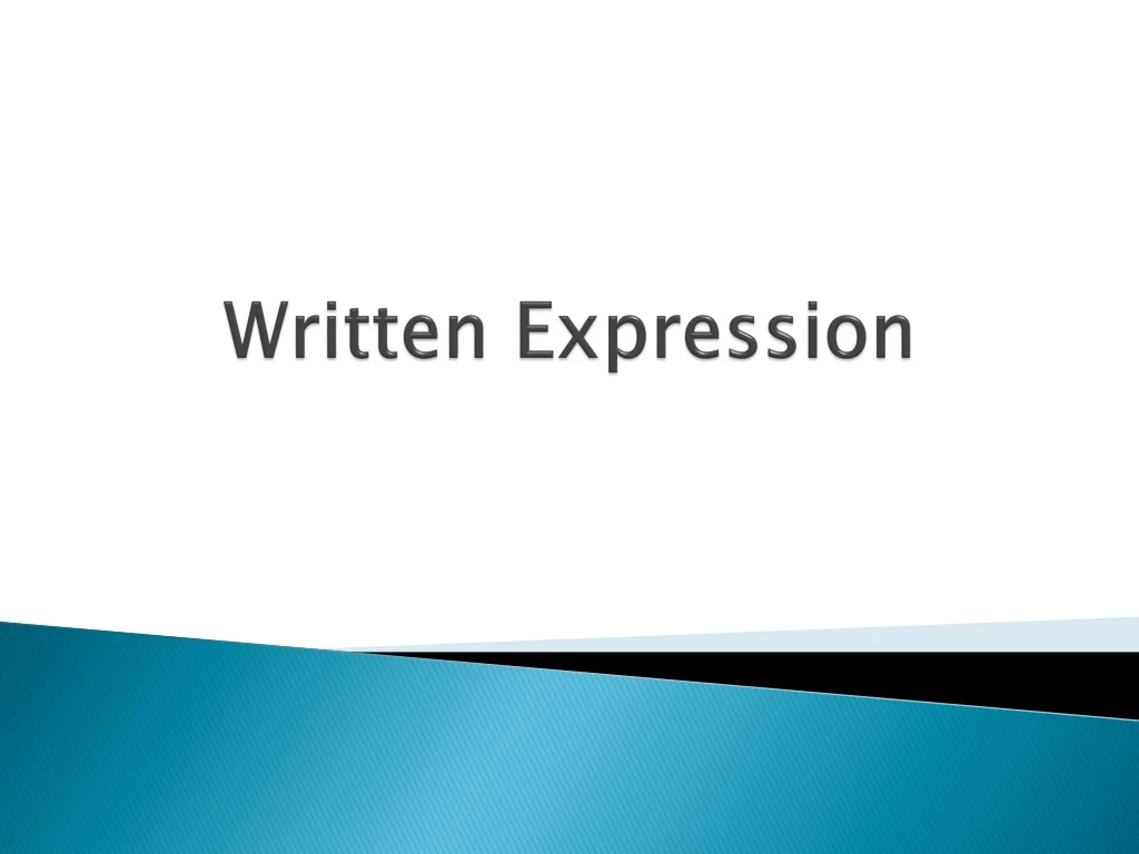 written expression