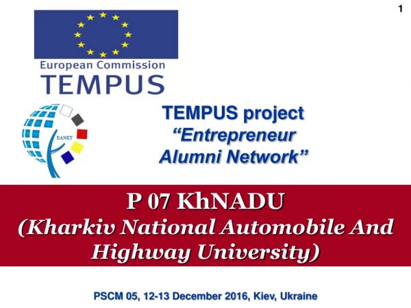 TEMPUS project “Entrepreneur  Alumni Network”