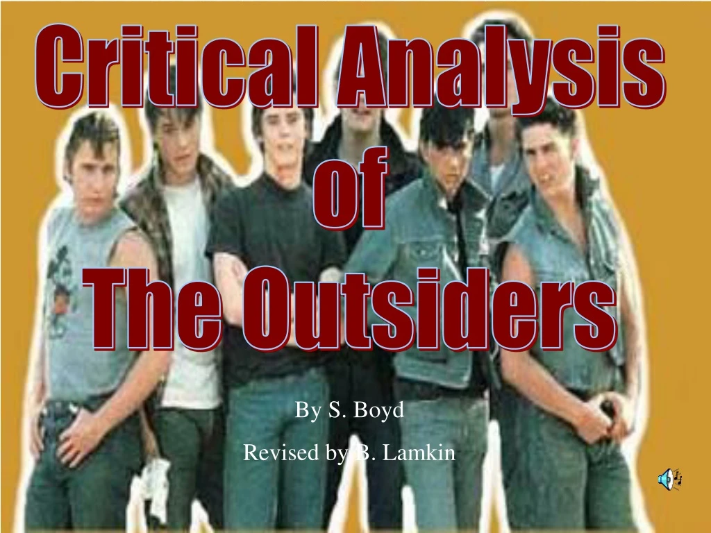 critical analysis of the outsiders