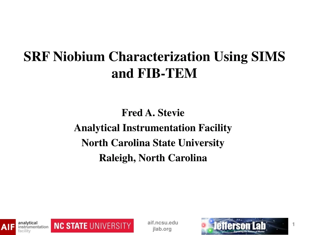 srf niobium characterization using sims and fib tem