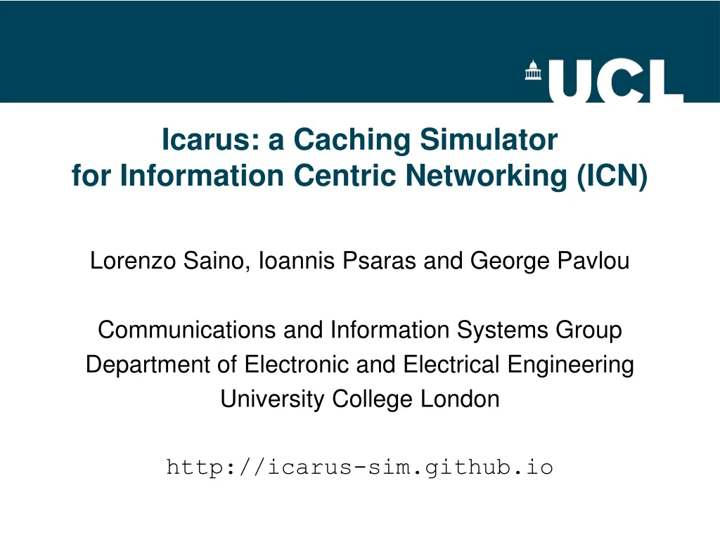 icarus a caching simulator for information centric networking icn