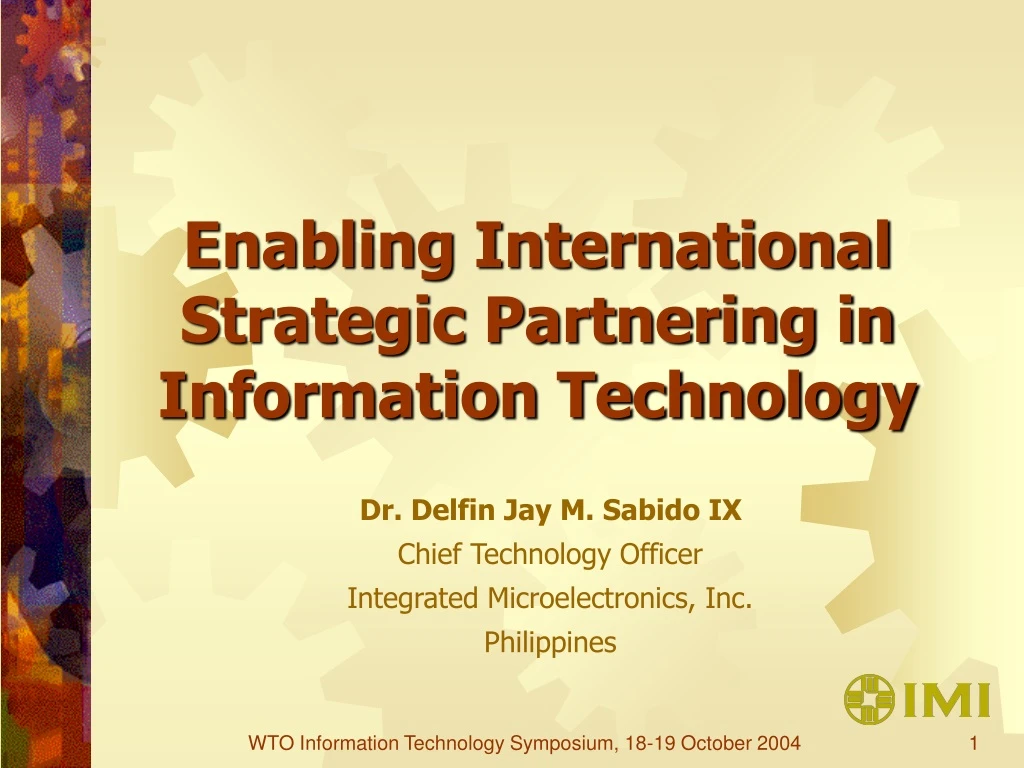 enabling international strategic partnering in information technology