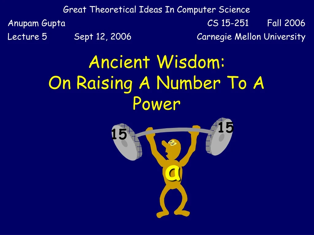 ancient wisdom on raising a number to a power