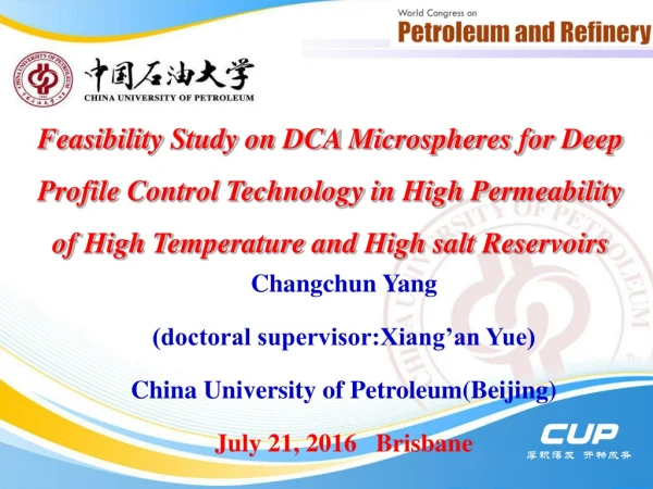 Changchun Yang  (doctoral supervisor:Xiang’an Yue) China University of Petroleum(Beijing)