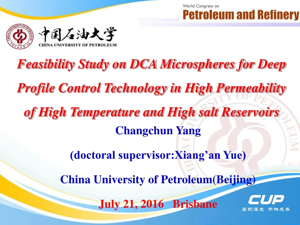 feasibility study on dca microspheres for deep