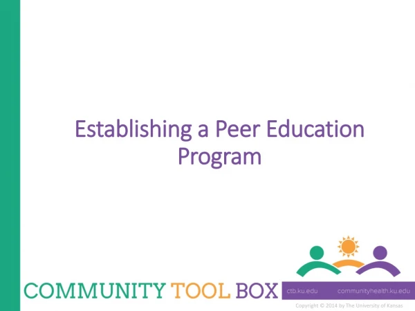 Establishing a Peer Education Program