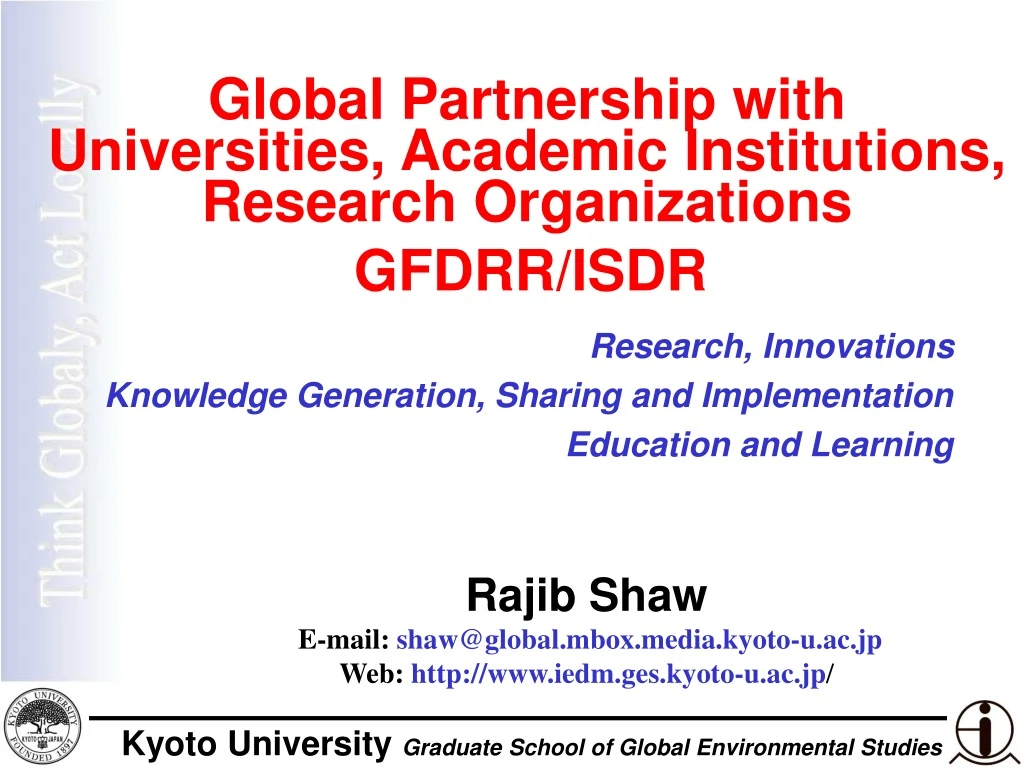 global partnership with universities academic