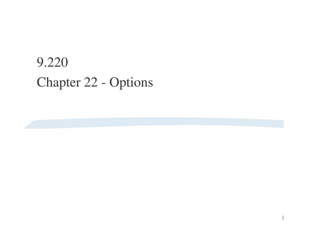 9 220 chapter 22 options