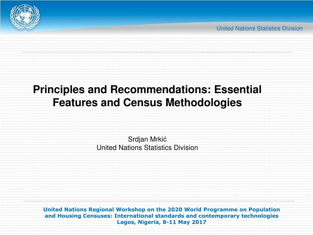 principles and recommendations essential features