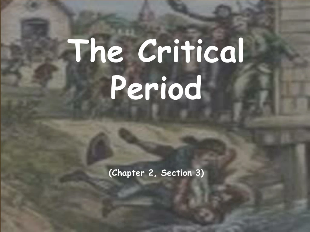the critical period chapter 2 section 3