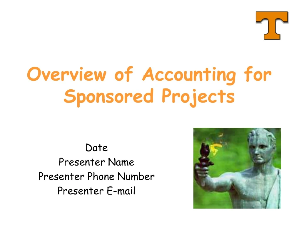 overview of accounting for sponsored projects