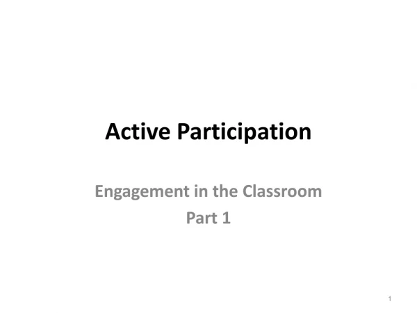 Active Participation