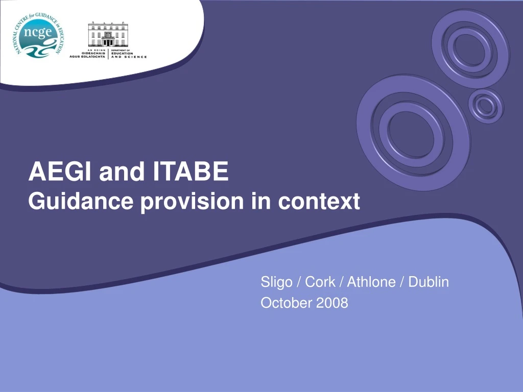 aegi and itabe guidance provision in context