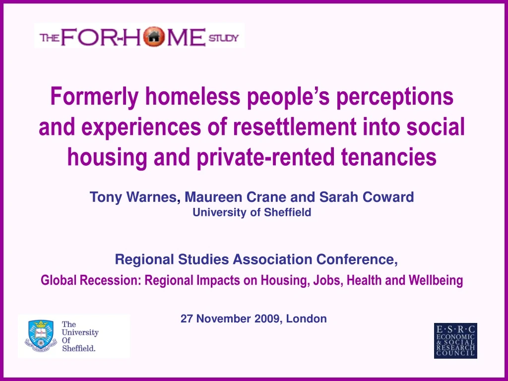 formerly homeless people s perceptions