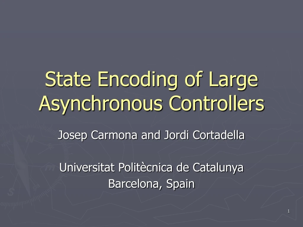 state encoding of large asynchronous controllers