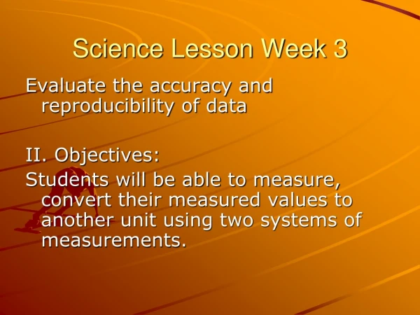 Science Lesson Week 3