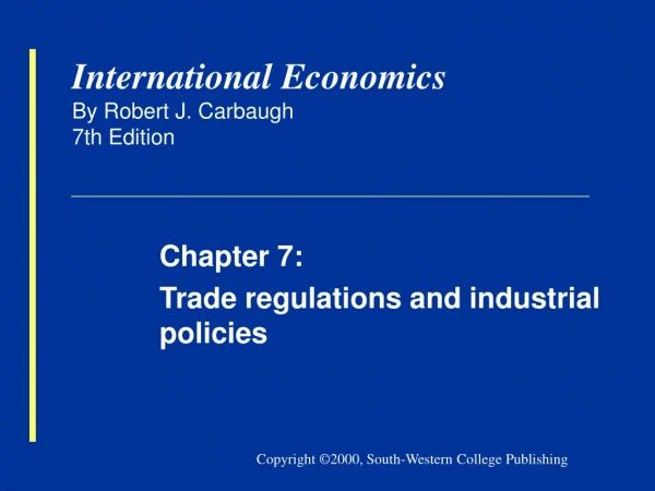 International Economics By Robert J. Carbaugh 7th Edition