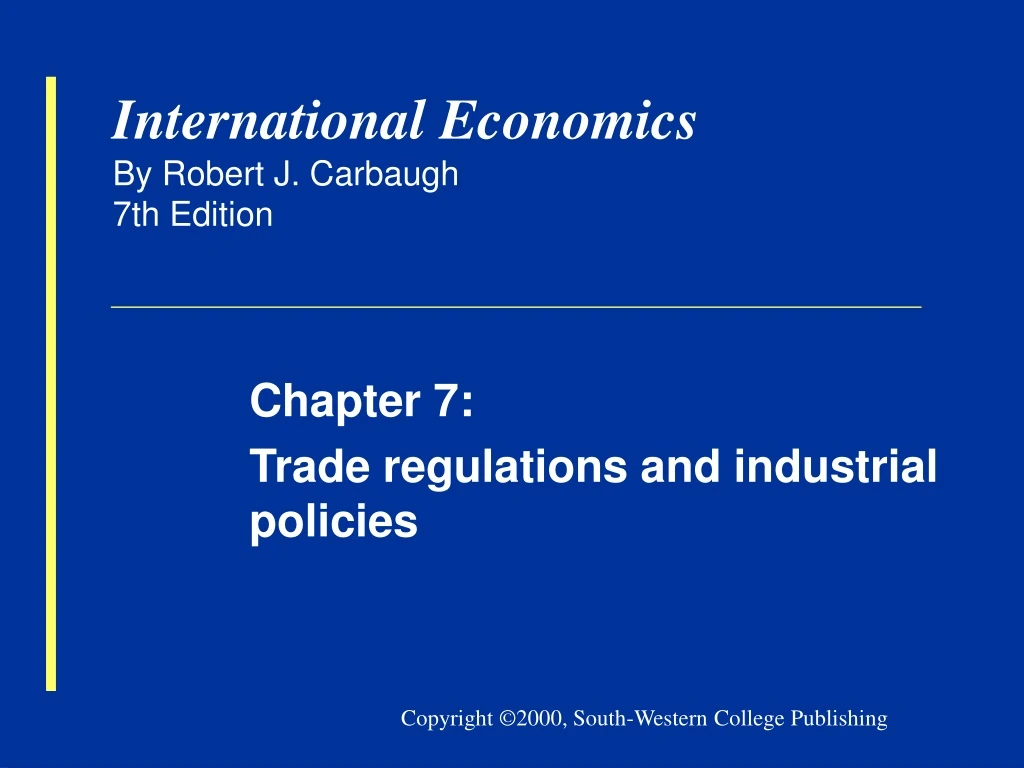 international economics by robert j carbaugh 7th edition