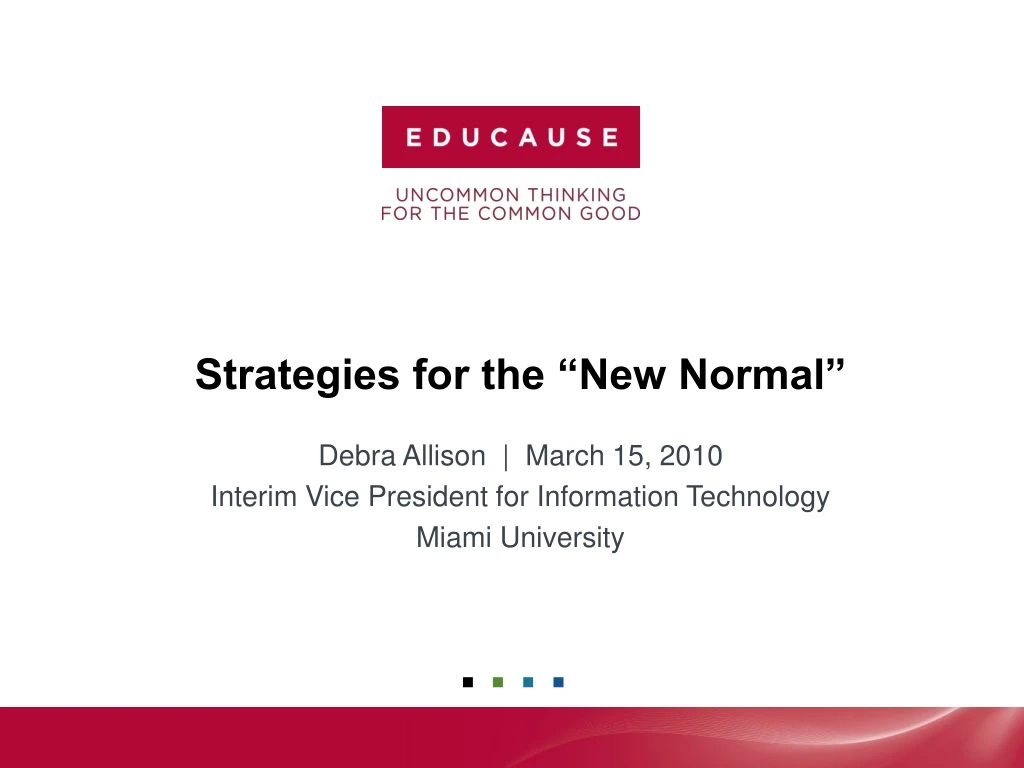 strategies for the new normal