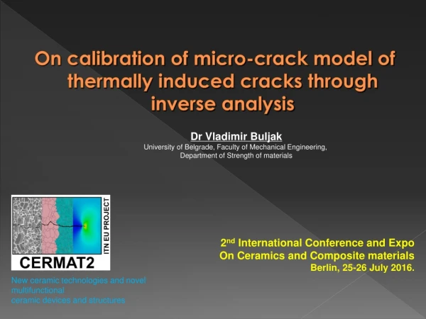 On calibration of micro-crack model of thermally induced cracks through inverse analysis