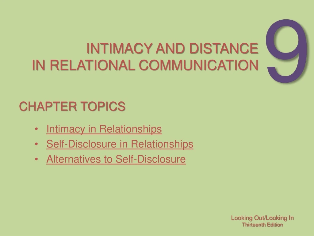 intimacy and distance in relational communication