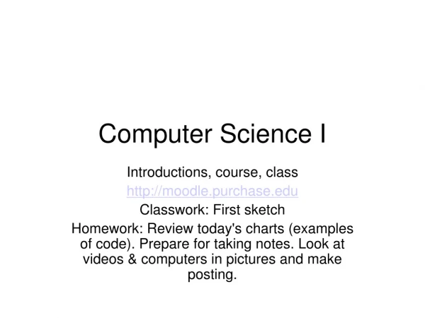 Computer Science I
