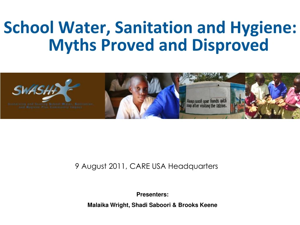 school water sanitation and hygiene myths proved and disproved