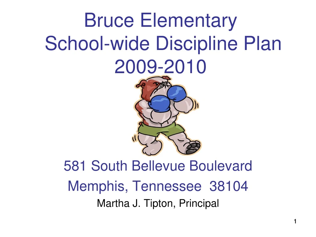 bruce elementary school wide discipline plan 2009 2010