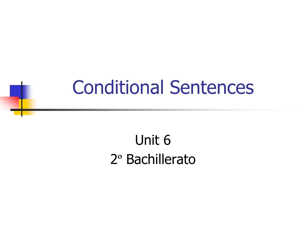 conditional sentences